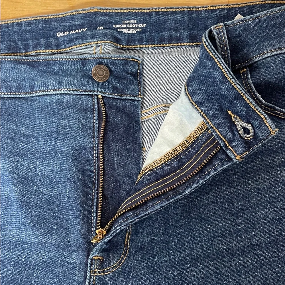 Old Navy high rise kicker boot cut blue jeans women’s size 20 - Picture 9 of 14